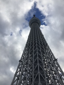 雲の間を目指す東京スカイツリー